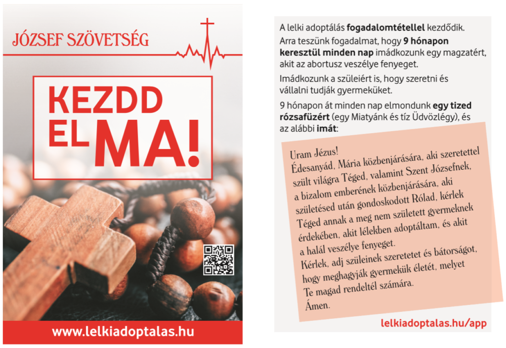 Lelki adoptálás - Kezdd el ma! imakártya