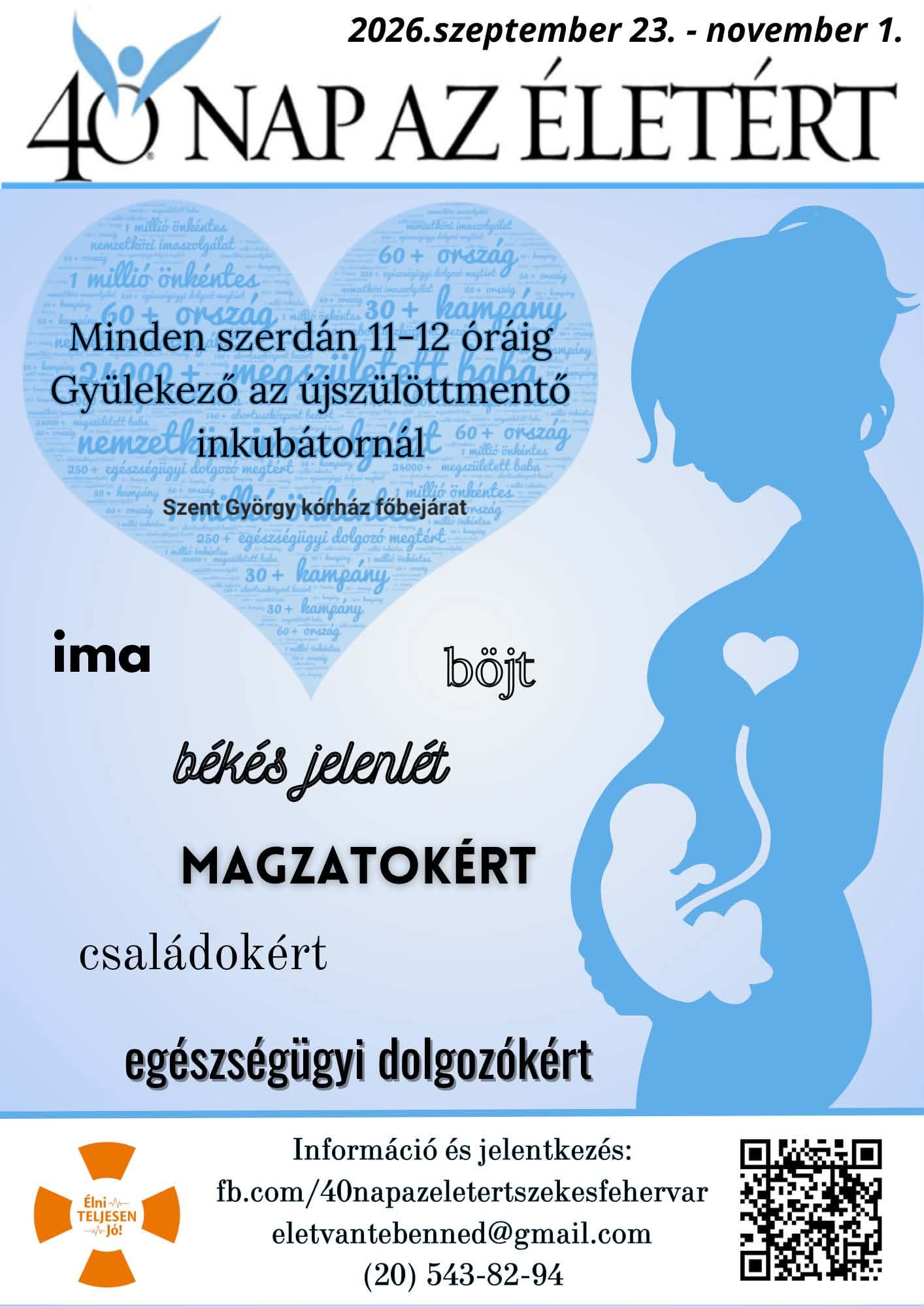 40 nap az életért – imaszolgálat 2026 őszén a fehérvári kórháznál